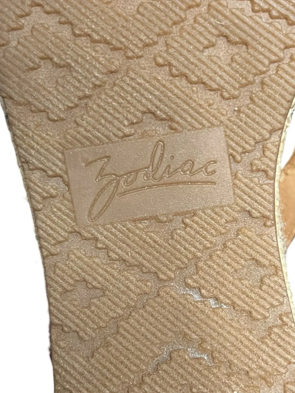 🌻EUC Zodiac Rio Thong Platform Wedge Sandals Chestnut Brown Raffia Espadrille 8